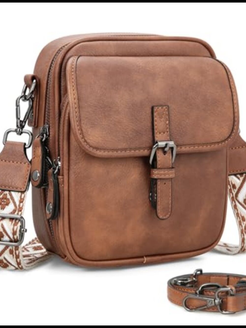 Anti Theft RFID Crossbody Bag Small Leather Messenger Purse